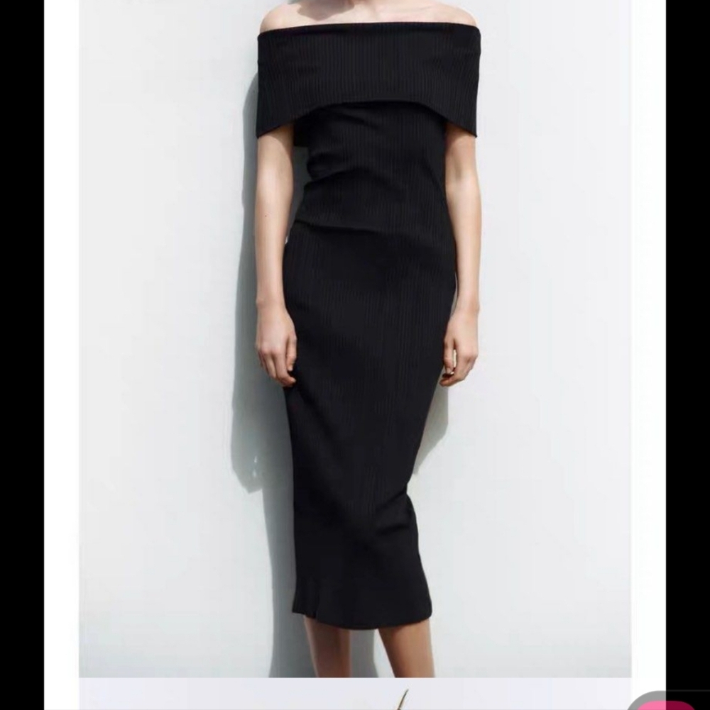 Zara Strapless Black Dress